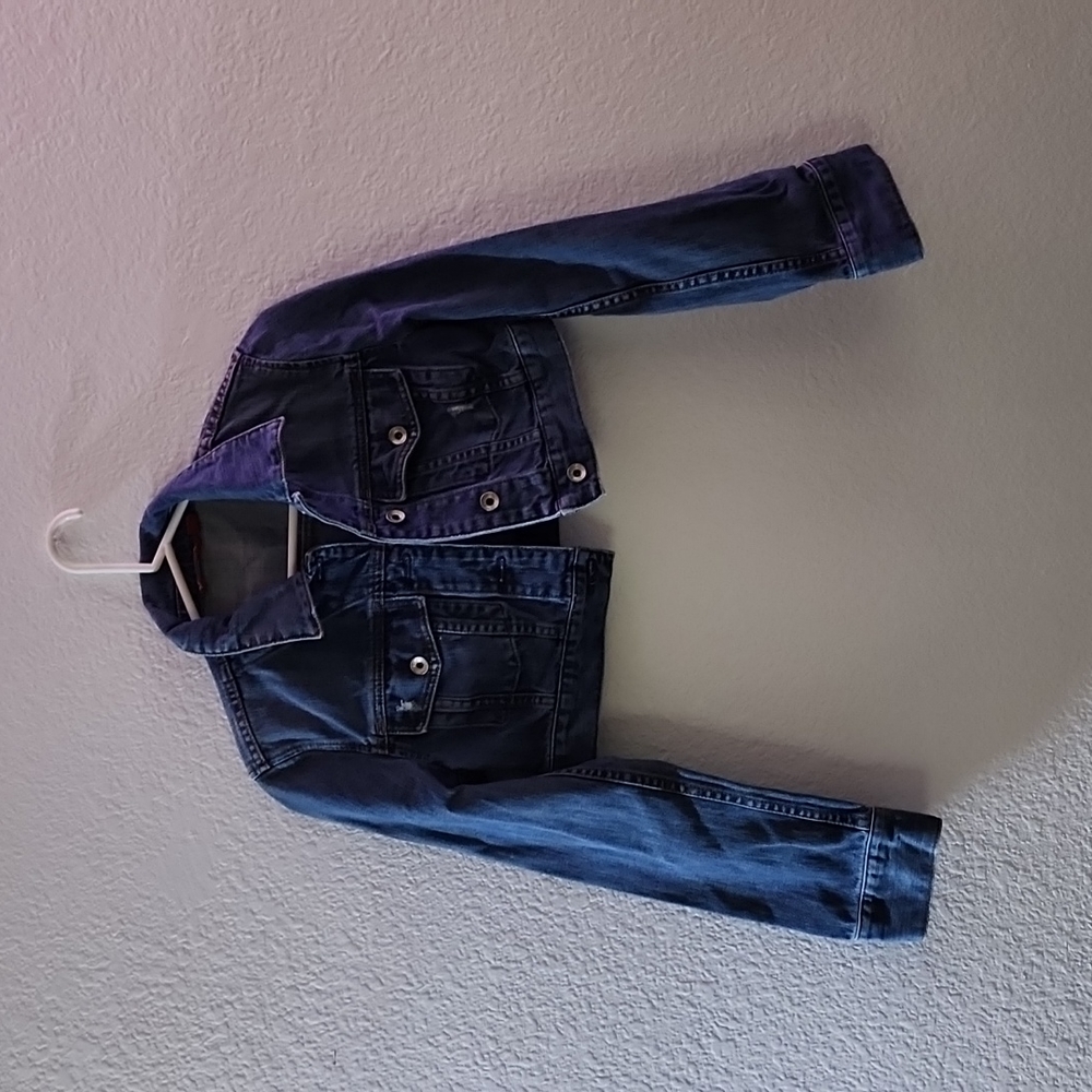 Crop jean jacket